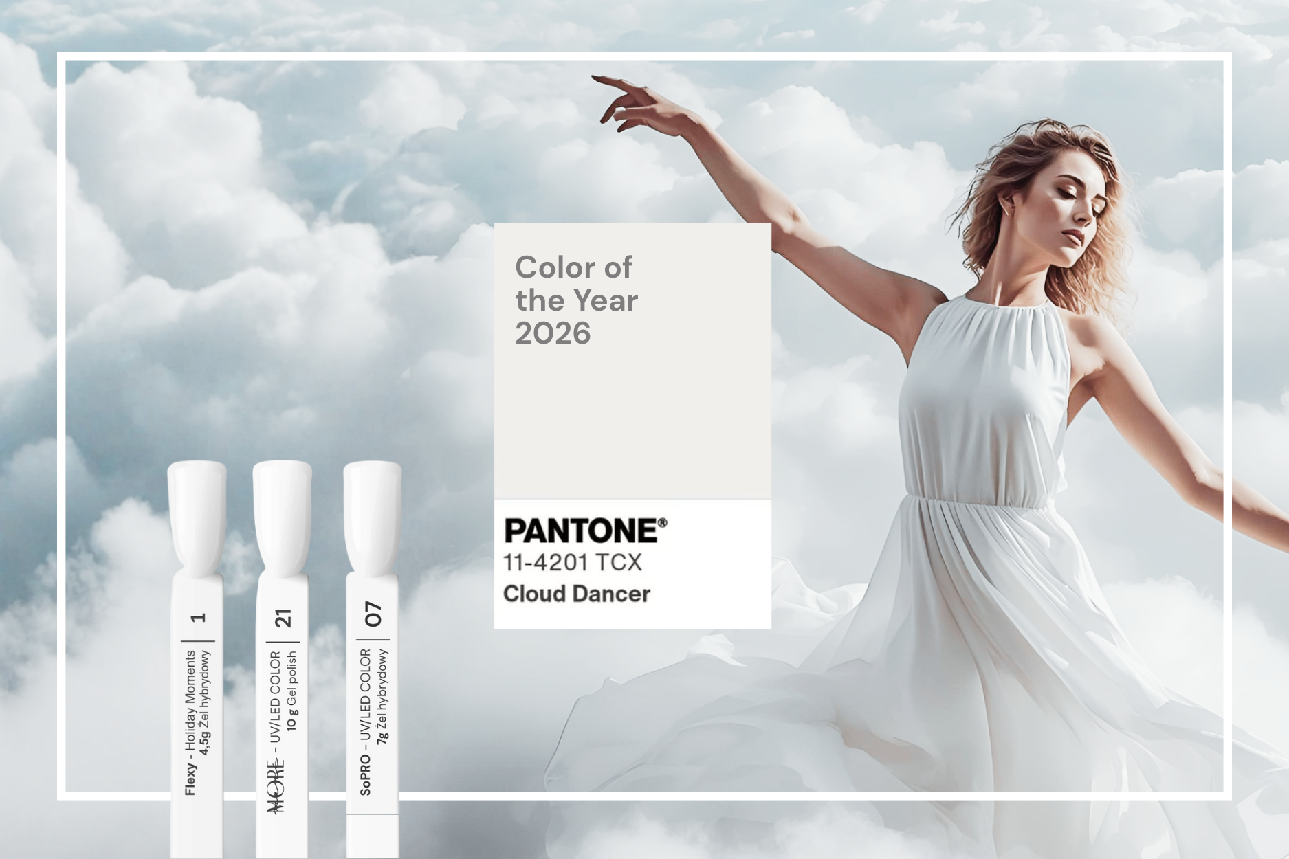 Kolor roku 2026 według Pantone: Cloud Dancer